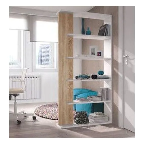 Kit Libreria Alida 90X25XH180 Bianco Rovere – cod. CPD94621