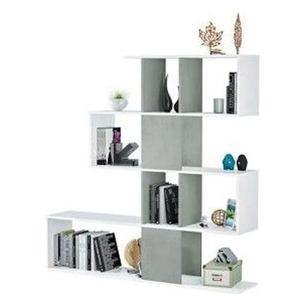 Kit Libreria Zig Zag 145X28X145 Bianco Cemento – cod. CPD96407