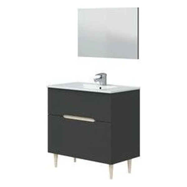 Kit Mobile Bagno Denver 80 Antracite Rovere – cod. CPD502313