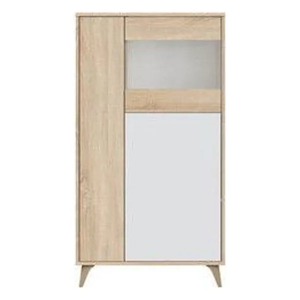 Kit Mobile con Vetrina 77X33XH142 cm Rovere Bianco – cod. CPD502300