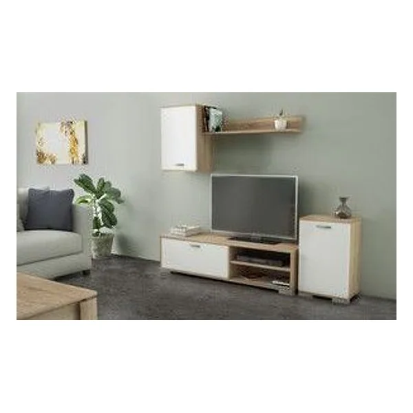 Kit Parete Attrezzata 170X36XH190 cm Bia/Rovere – cod. CPD97003