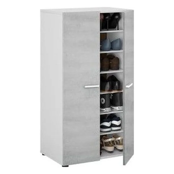 Kit Scarpiera 2 Ante + 6 Ripiani 55X36X103 Bianco Ceme. – cod. CPD99136