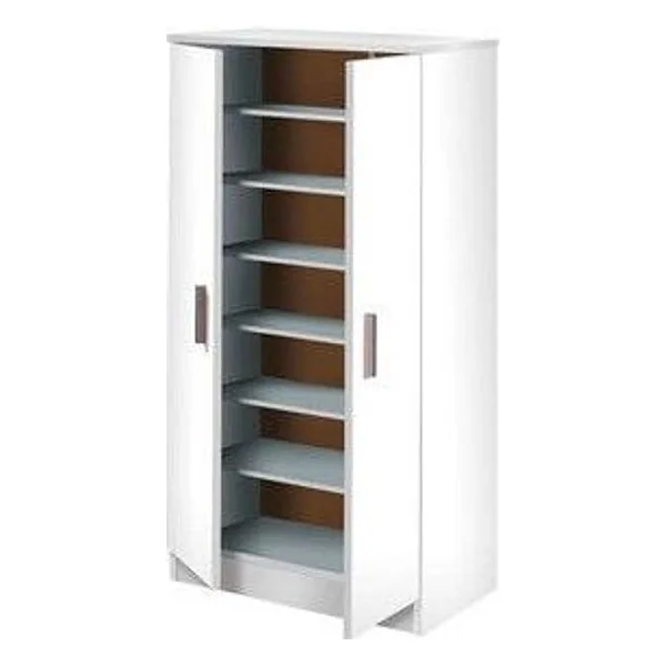Kit Scarpiera 2 Ante + 6 Ripiani 55X36X108 Bianco – cod. CPD96247