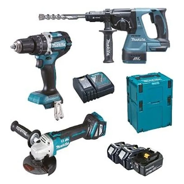 Kit Trap. DHP484+ Miniflex DGA504+ DHR243+ 2 Batt. 5AH Makita – cod. MAKDLX3196JX1