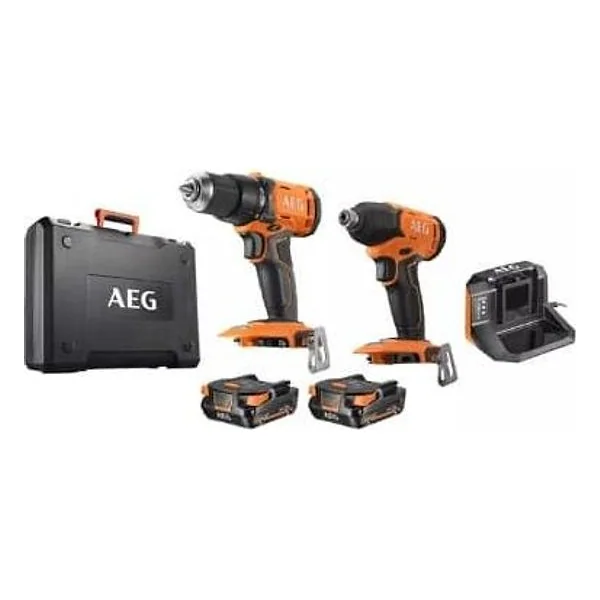 Kit Trapano a Percussione + Avvitatore 1/4 18V 2 Batteria 2AH Aeg – cod. AEG4935479197