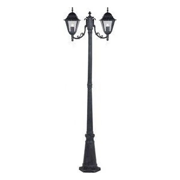Lampione New York H 200 cm 2 Luci Grigio – cod. CPD42820