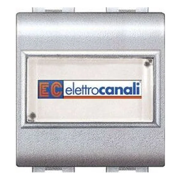 Life 4025 Tec Pulsante con Portanome Argento Sat – cod. CPD92225