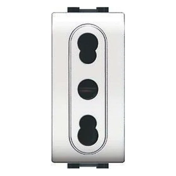 Life 4045 WH Presa Bivalente Bianco – cod. CPD84016