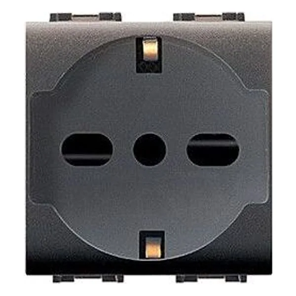 Life 4050 Presa Bipasso Schuko Grigio Antracite – cod. CPD41674