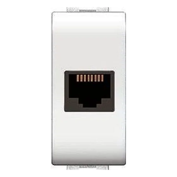 Life 4084 WH Presa Telefonica RJ11 Plug 6/4A Bianco – cod. CPD84018