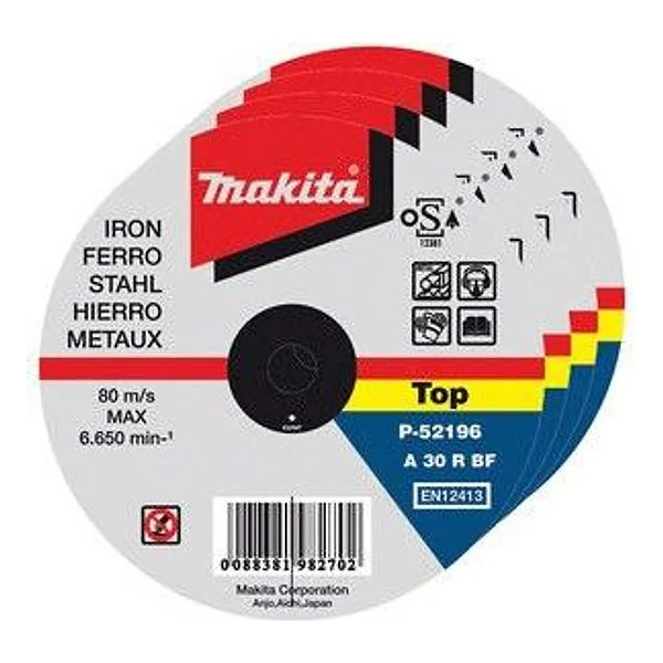 Makita CONF.50 Dischi per Ferro 115X1,0X22 – cod. CPD94435
