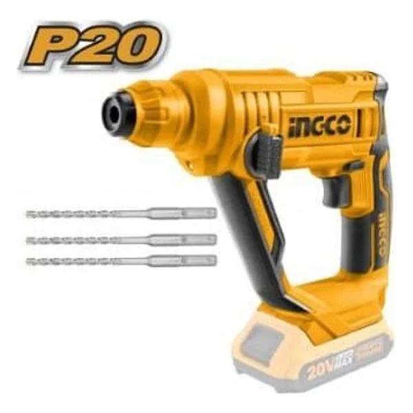 Martello Demolitore BATT.20V Corpo MACCH.+3PUNTE Ingco – cod. INCCRHLI1601
