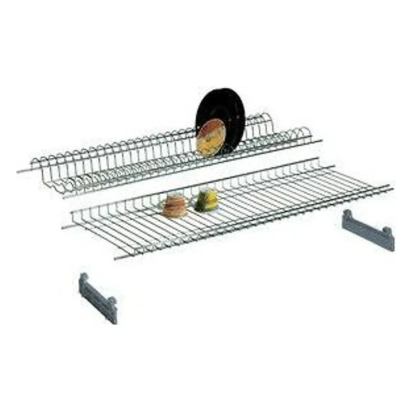 Mensola Scolapiatti Acciaio Crom con Supporto 56 cm – cod. CPD528