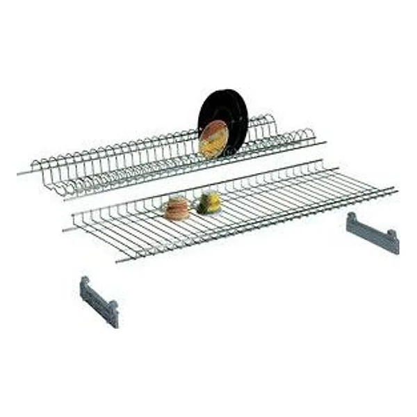 Mensola Scolapiatti Acciaio Crom con Supporto 76 cm – cod. CPD37147
