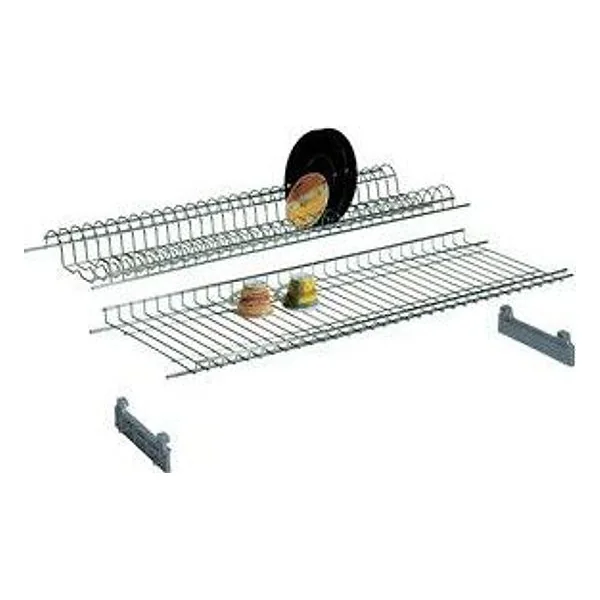 Mensola Scolapiatti Acciaio Crom con Supporto 86 cm – cod. CPD37148