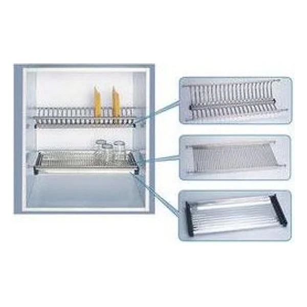 Mensola Scolapiatti Acciaio Inox con Vasch 56 cm – cod. CPD36571