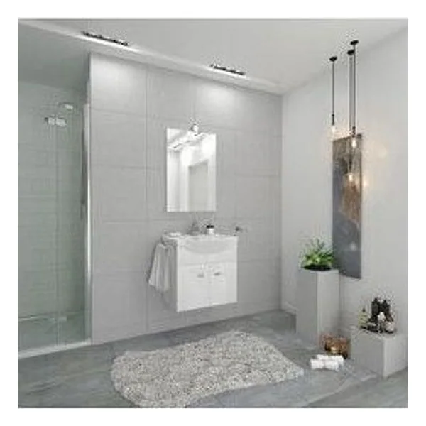 Mobile Bagno Emma 58 Sosp con Specchio Bianco – cod. CPD83162