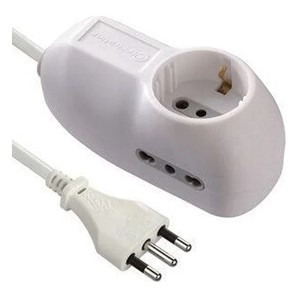 Multipresa 2P BIP+1 Schuko Salvaspazio FIG.2 – cod. CPD533
