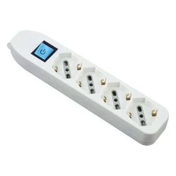 Multipresa 4P Bip/SCHUKO+INTERR senza Cavo Bianco FIG.9 – cod. CPD98626
