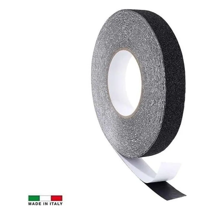 Nastro antisdrucciolo Nero per gradini mis. 20 mmx10 metri -adesivo anti scivolo – cod. OLD-202340