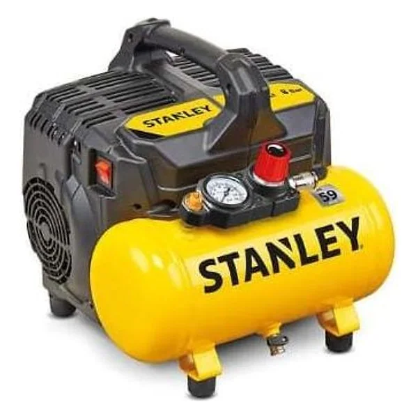 NUAIR COMPRESSORE PORTATILE SILENZIOSO 6Lt DST 100/8/6 STANLEY – cod. NUIB2BE104STN703