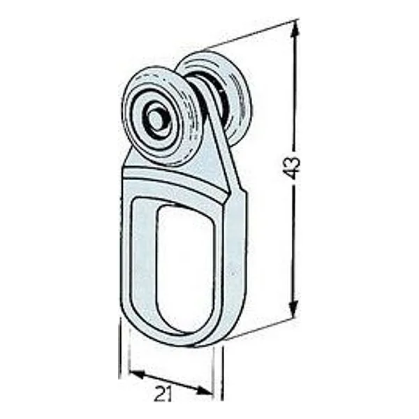 Omge 902 Carrello Nylon a 2 Ruote D 15 Acciaio P 10 kg – cod. CPD15085
