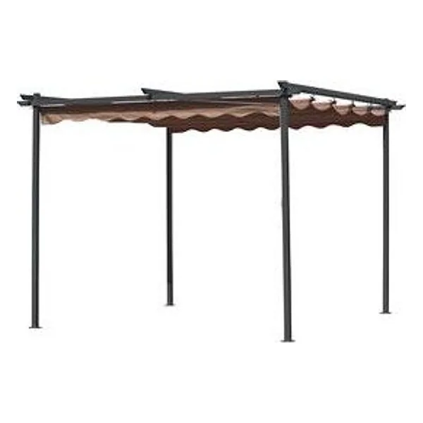 Pergola in Acciaio con Telo Retrattile 3X3XH2,2 M – cod. CPD91935