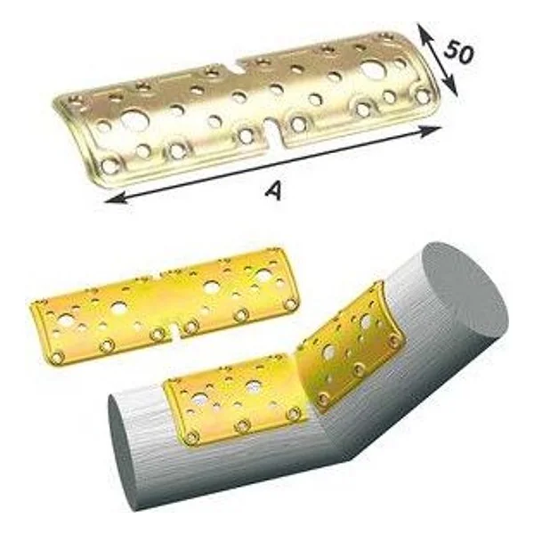 Piastra 902 Diritta Palo Tondo Pieg Acciaio Trop 50X160MM – cod. CPD16626