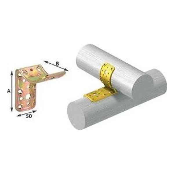 Piastra 908 Incrocio Palo Tondo 90° Acciaio Trop 50X80X80MM – cod. CPD16634