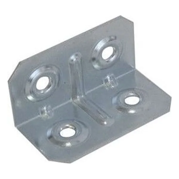 Piastrina Quadra 4 Fori Piegata 40X20X20 mm Zinc – cod. CPD34851