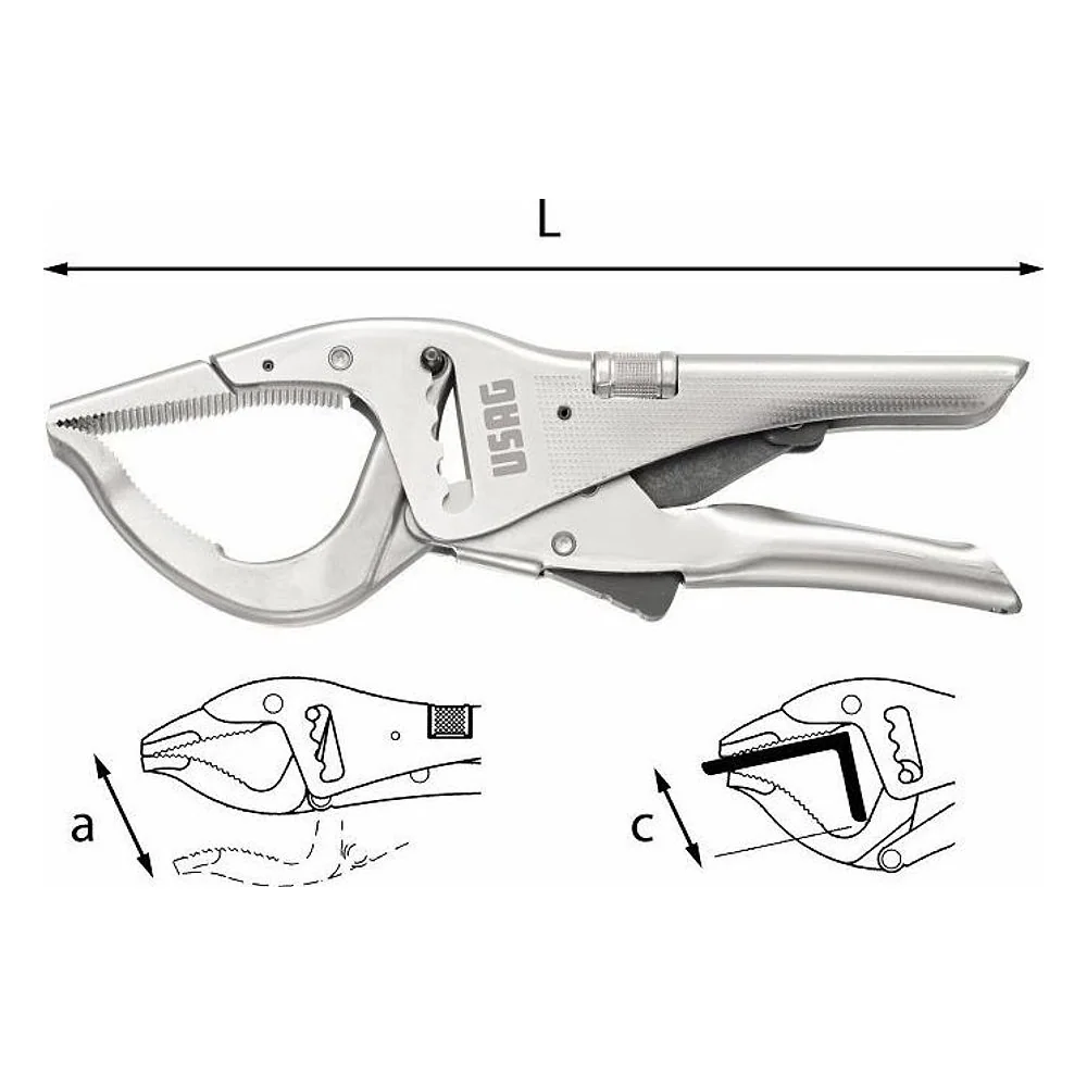 Pinza Regolabile Autobloccante a Cremagliera 135 C Usag – cod. U01350530
