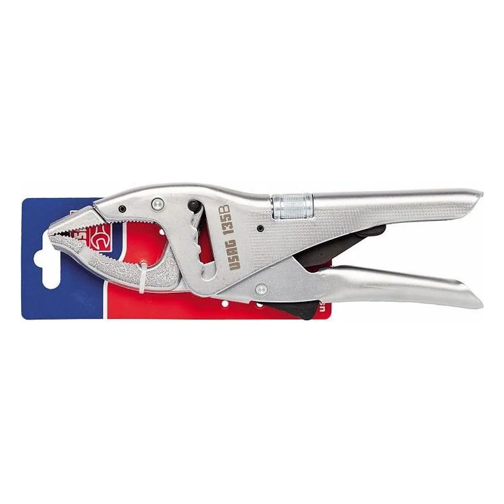 Pinza Regolabile Autobloccante a Cremagliera con Ganasce Lunghe 135 B Usag – cod. U01350510