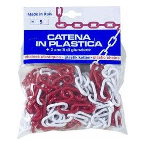 Catena Plastica Bianco Rosso D 8 mm da 5 M – cod. CPD19558