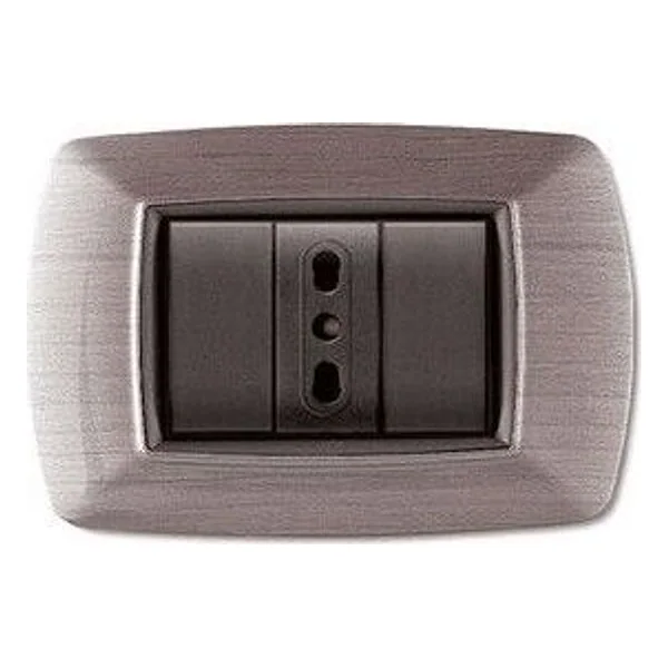 Placca Life Living Plast Acciaio Satinato 3P – cod. CPD41541