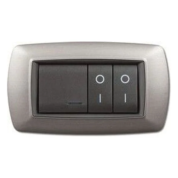 Placca Life Living Plast Acciaio Satinato 4P – cod. CPD93694
