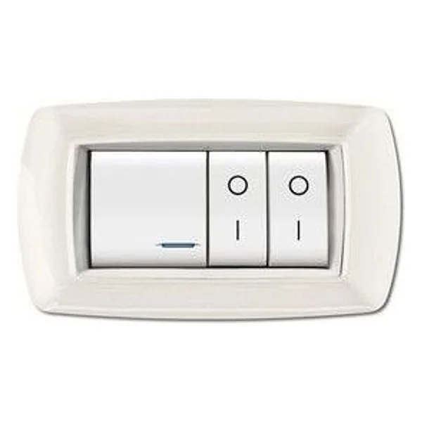 Placca Life Living Plast Bianco 4P Cornice Bianco – cod. CPD98402