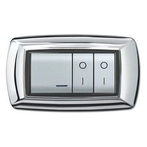 Placca Life Living Plast Cromo 4P – cod. CPD6448