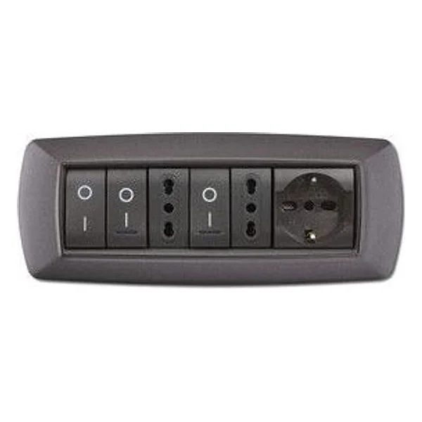 Placca Life Living Plast Grigio Chiaro Vulcan 7P – cod. CPD41585