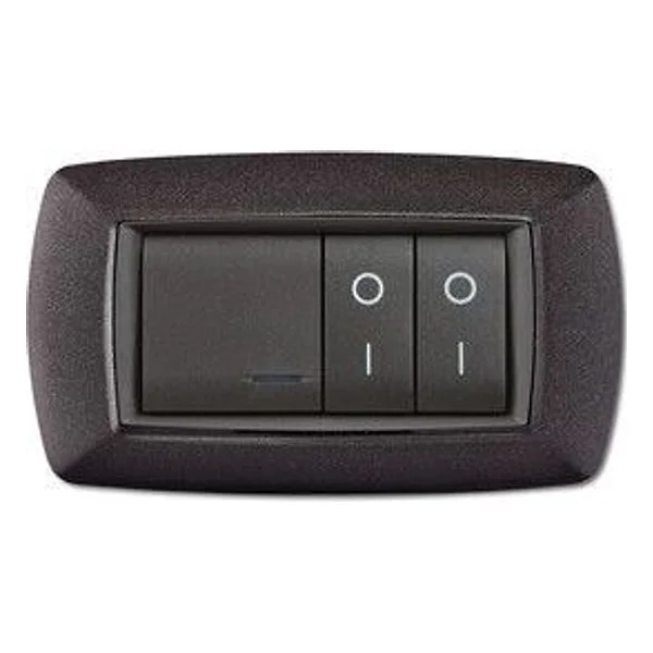 Placca Life Living Plast Grigio Notte Vulcan 4P – cod. CPD53019