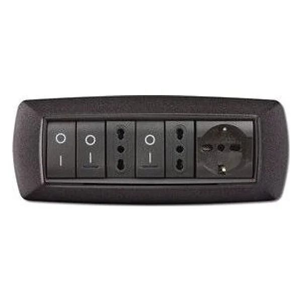 Placca Life Living Plast Grigio Notte Vulcan 7P – cod. CPD41583