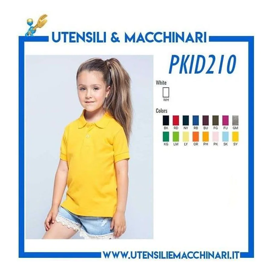 Polo bambino maniche corte in piquè – cod. PKID210