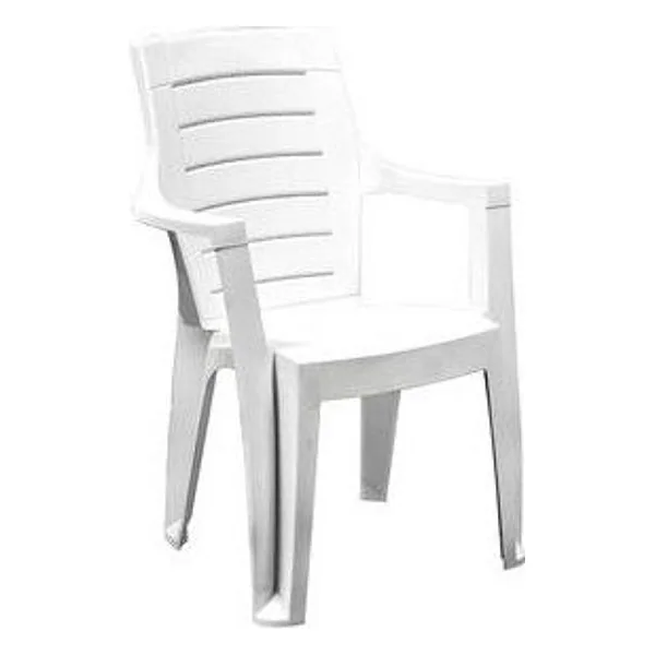 Poltrona Resina Cleopatra con Braccioli Bianco – cod. CPD98202