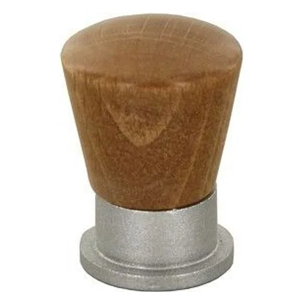 Pomolo Conico Legno Ottone 745A D 19 mm Noce CH – cod. CPD8745