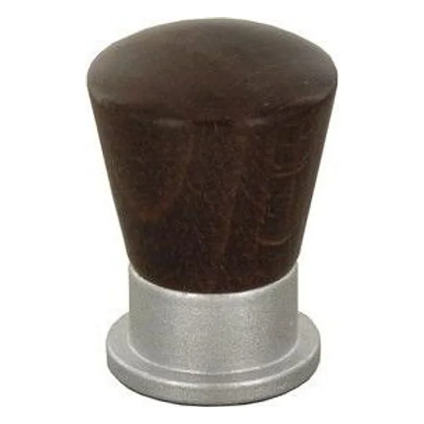 Pomolo Conico Legno Ottone 745A D 19 mm Noce SC – cod. CPD8746