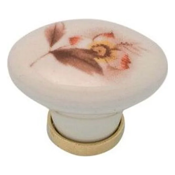 Pomolo Porcellana Ovale con Base F/13 24X34X25 mm – cod. CPD5028