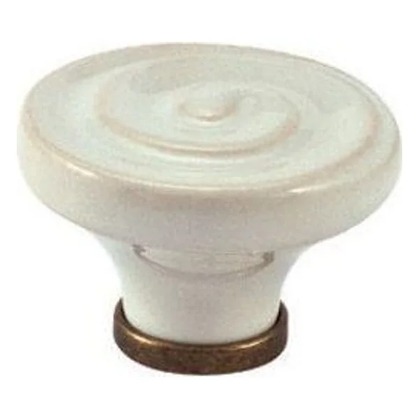Pomolo Porcellana P 34 45X30 mm con Basetta – cod. CPD16269