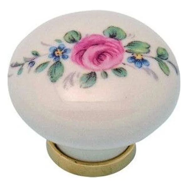 Pomolo Porcellana Tondo con Base F/20 31X26 mm – cod. CPD13460