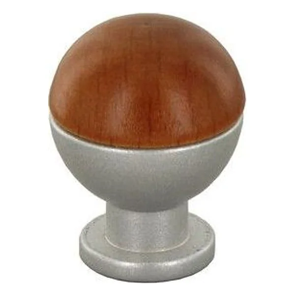 Pomolo Sferico Legno Ottone 735B D 18 mm Ciliegio – cod. CPD8588