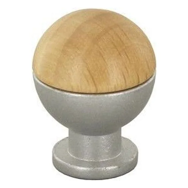 Pomolo Sferico Legno Ottone 735B D 18 mm Frassino – cod. CPD8639