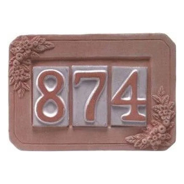 Portanumero in Terracotta 3 Posti 24X16 cm – cod. CPD34742